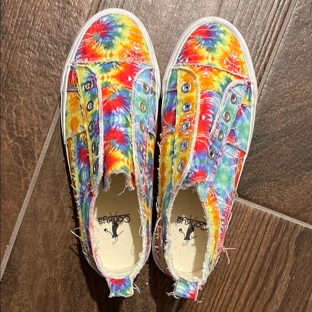 Conkys Vibrant Tie-Dye Canvas Sneakers